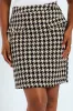 Houndstooth Pencil Skirt - Black/Beige sold by Edgars