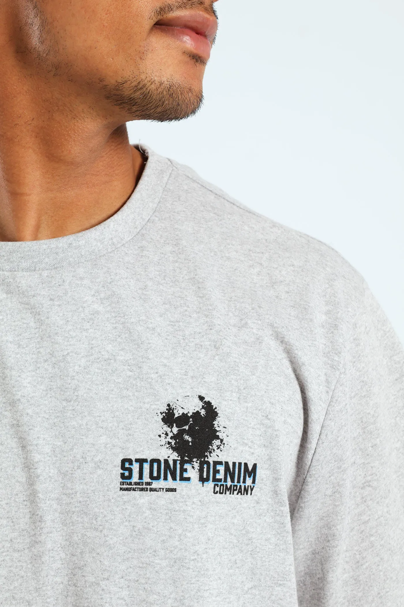 Icon Skull Front & Back Tee - Grey Melange sold by Edgars product image thumbnail 4