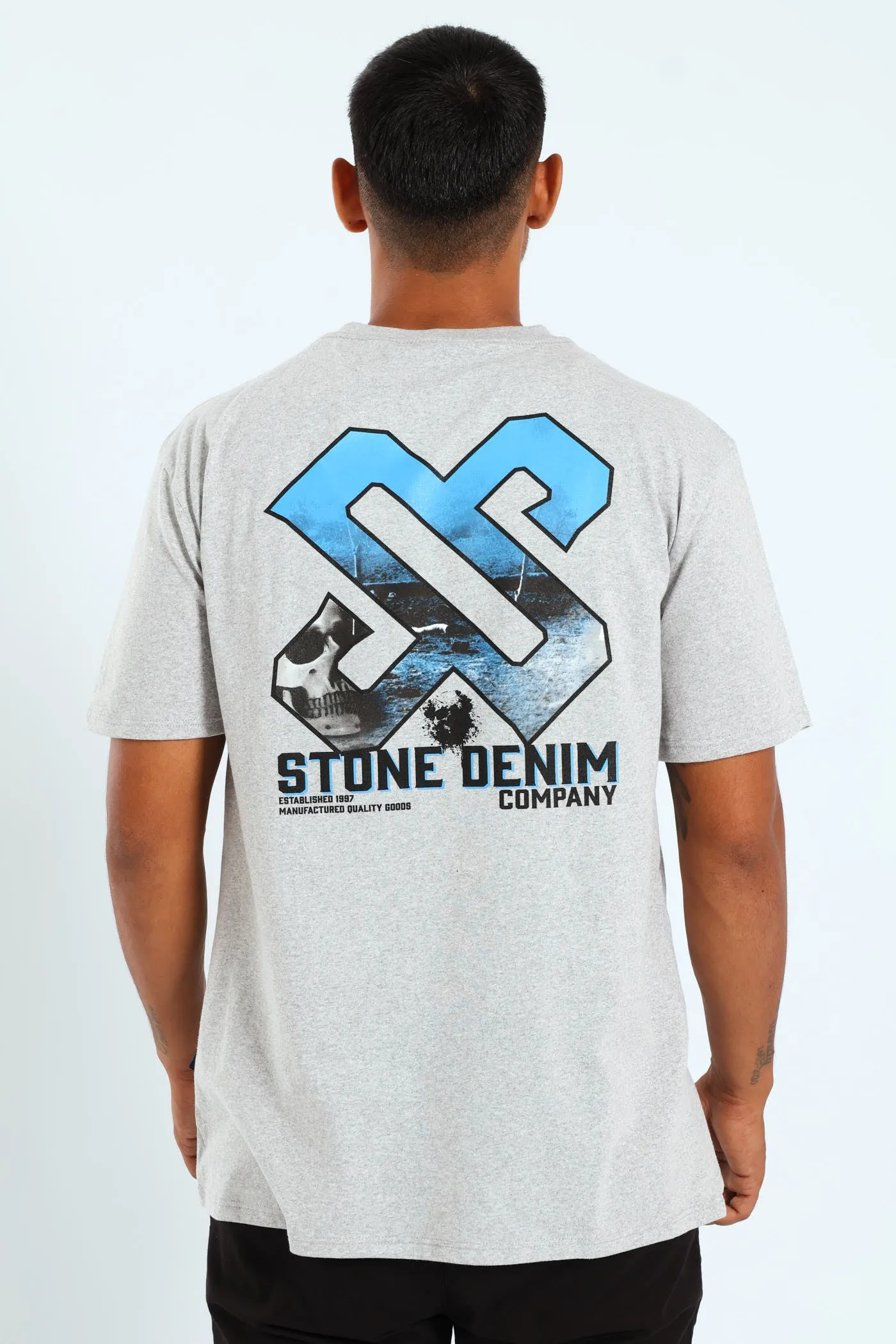 Icon Skull Front & Back Tee - Grey Melange sold by Edgars product image thumbnail 2