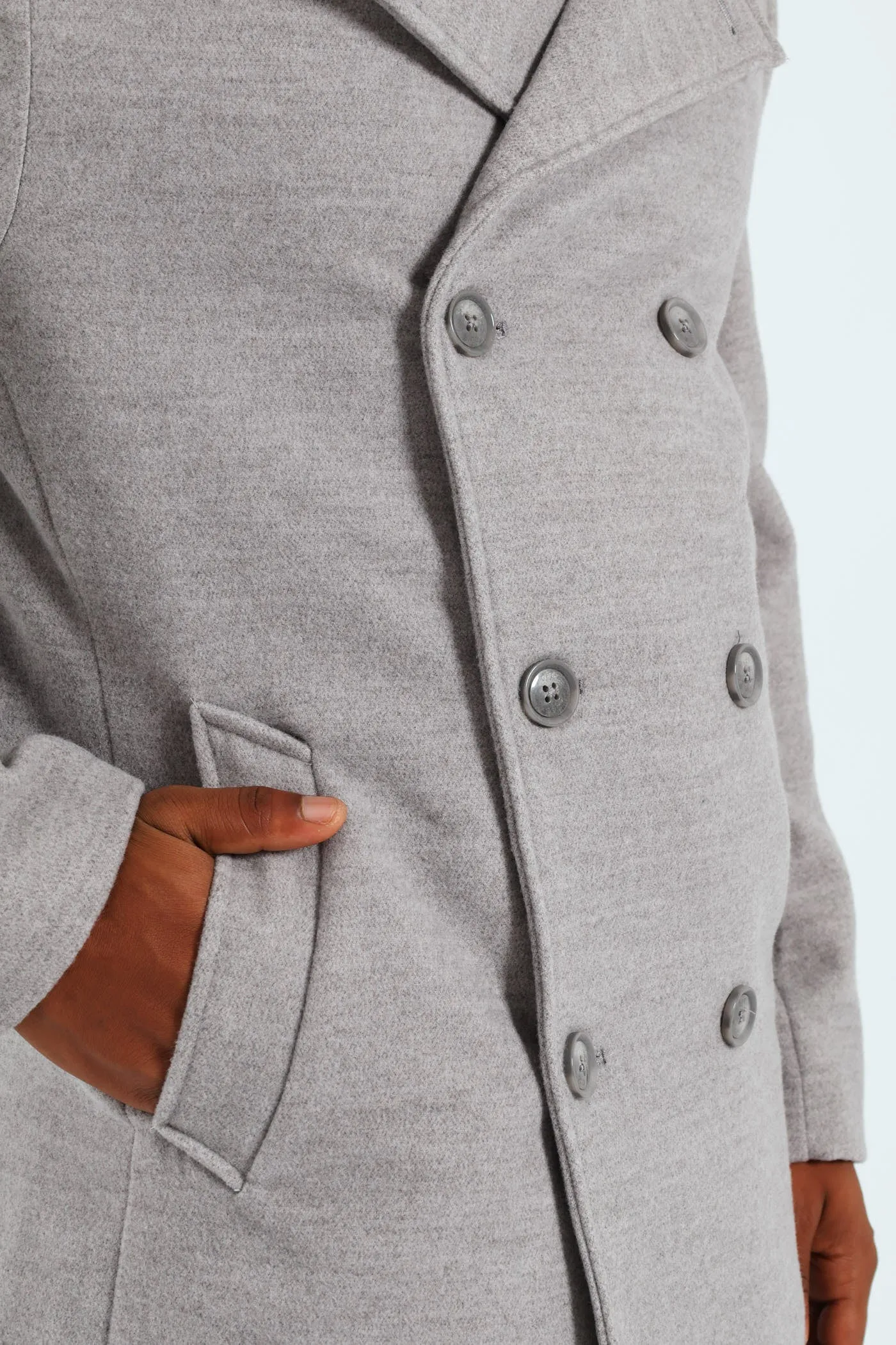 Melton Coat - Grey Melange sold by Edgars product image thumbnail 4
