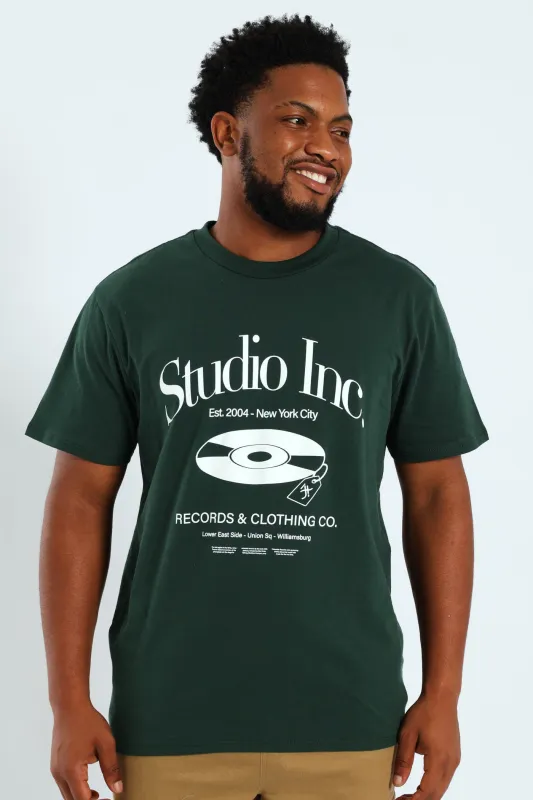 Music CD Front Print Tee - Green sold by Edgars