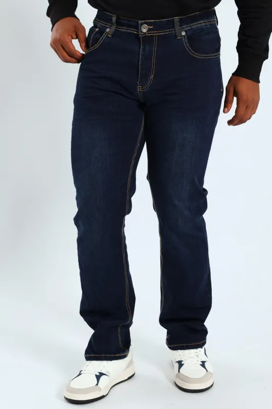 Terminator Straight Denim - Dark Indigo sold by Edgars