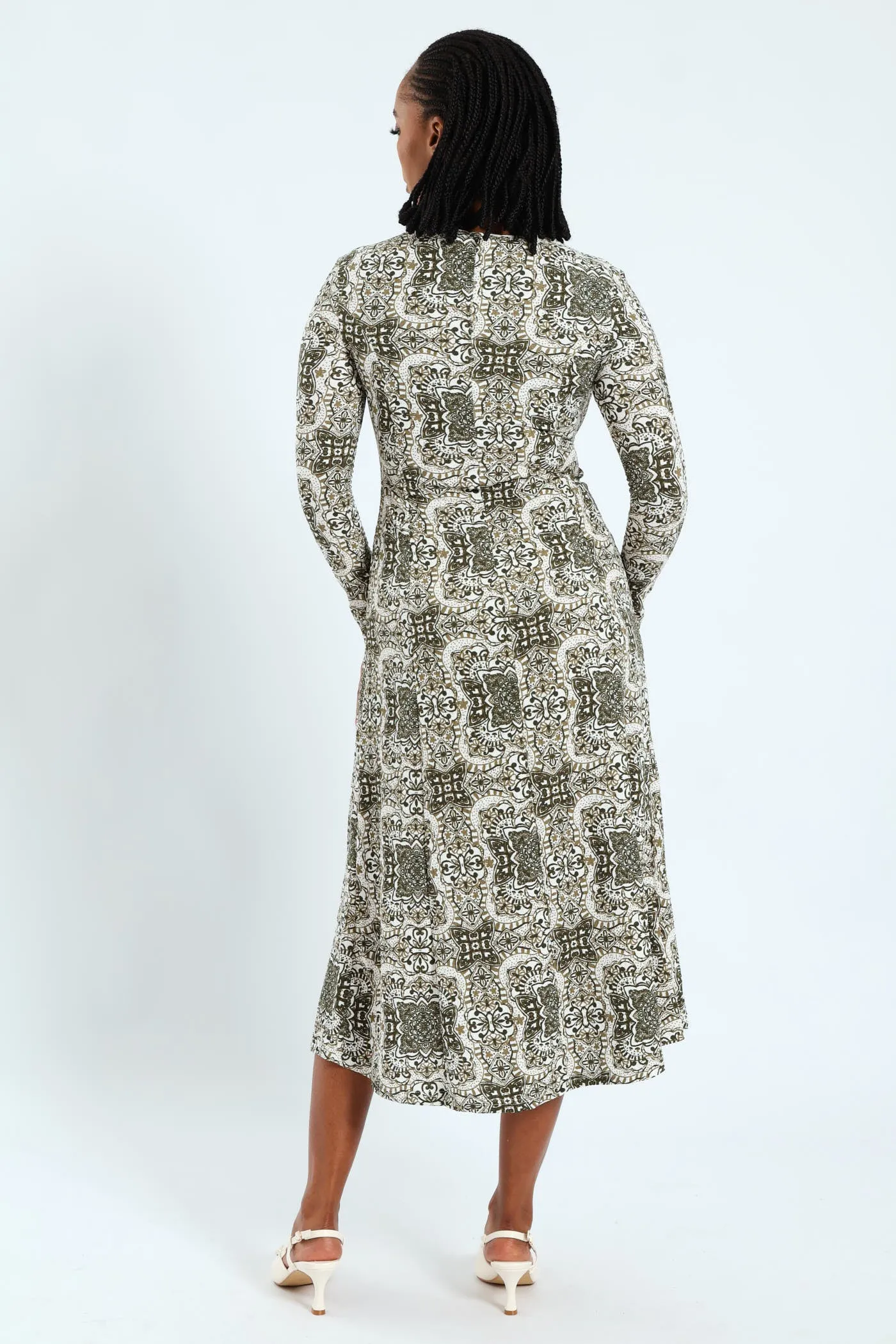 Fit & Flare Panelled Knit Midi Dress sold by Edgars product image thumbnail 3