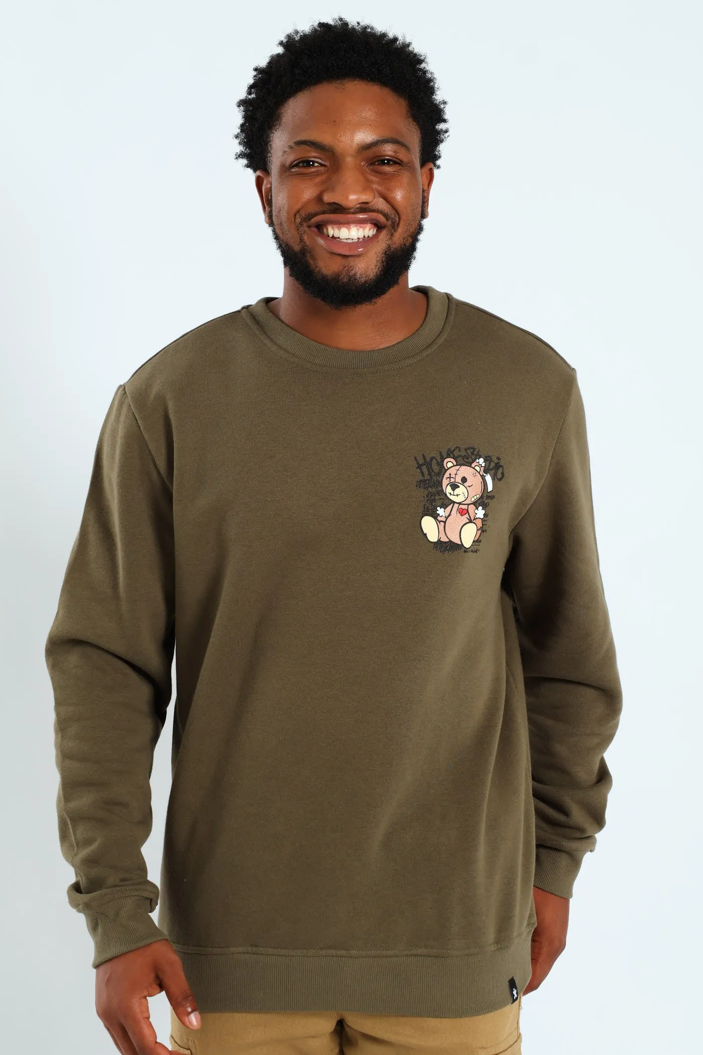 Teddy Front & Back Fleece Top - Fatigue sold by Edgars