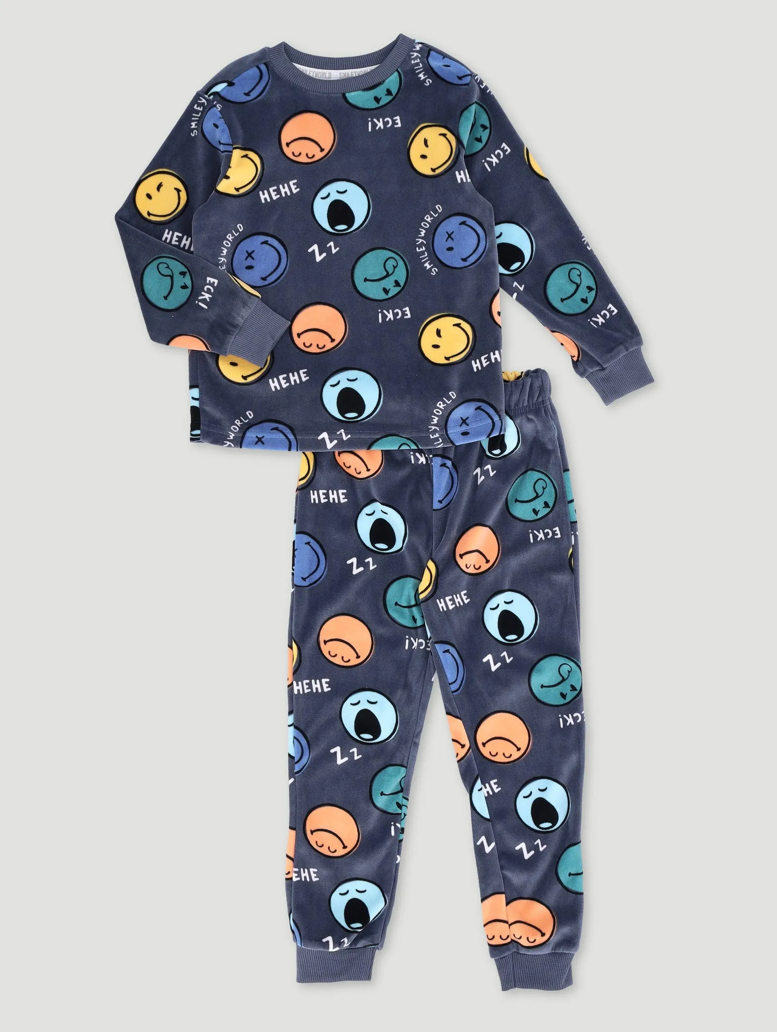 Pre-Boys Smiley Print Sleep Set - Dark Blue sold by Edgars
