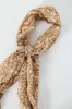 Leaf Print Gold Foil Scarf - Beige sold by Edgars
