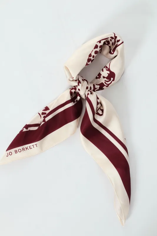 Silk Touch Leopard Design Scarf - Burgundy sold by Edgars 