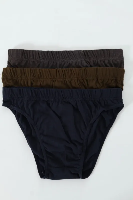 3 Pack Mini Briefs - Olive/Navy/Slate sold by Edgars 