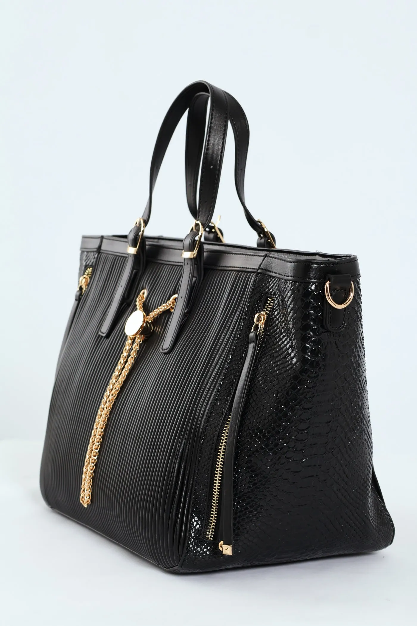 Handbag With Front Chain - Black sold by Edgars product image thumbnail 2