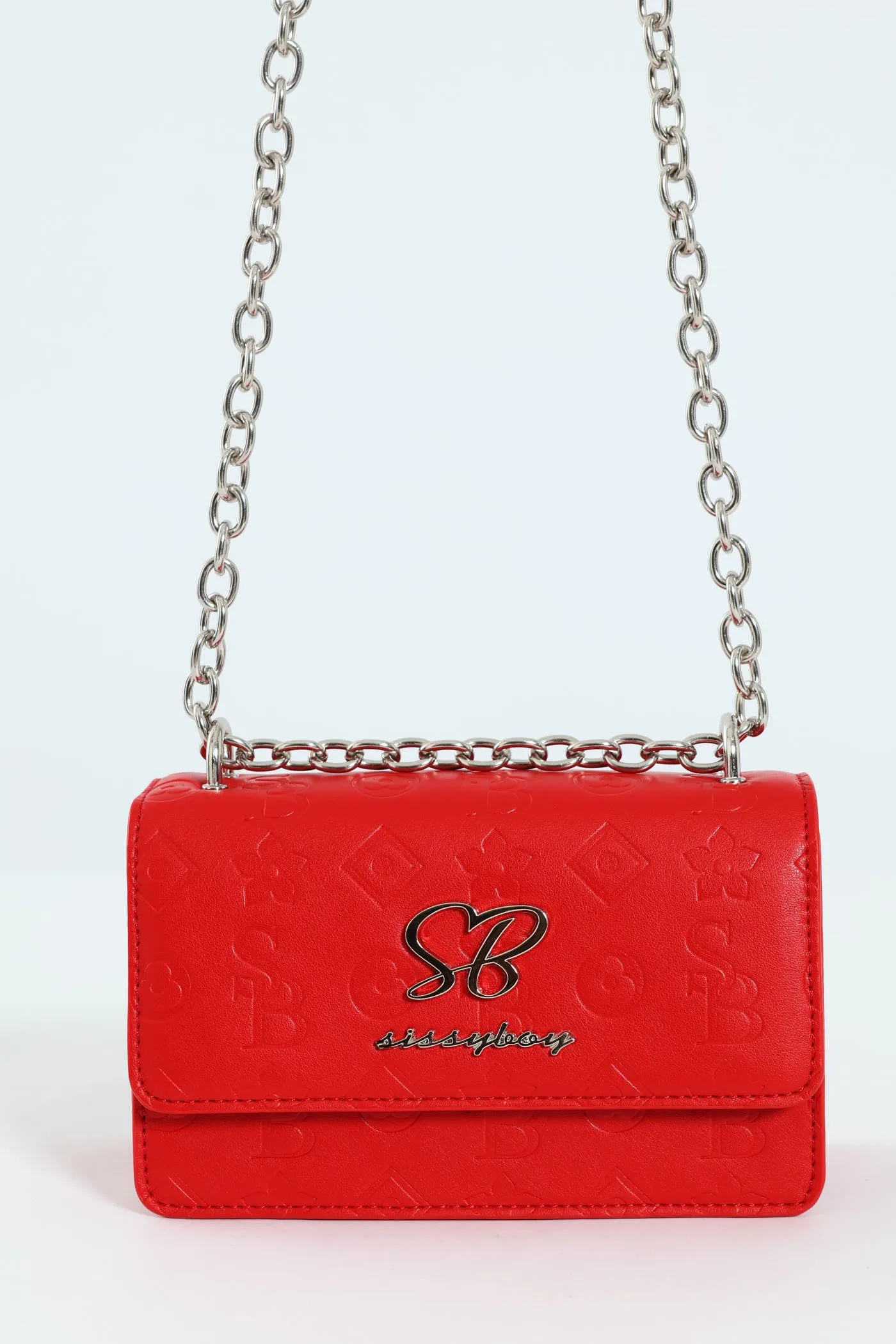 Structured Debossed Crossbody Bag - Red sold by Edgars product image thumbnail 3