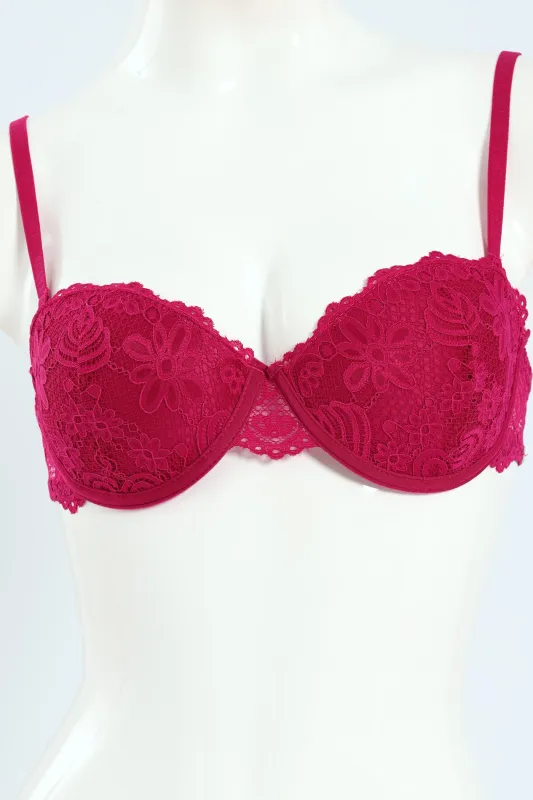 2 Pack Galloon Lace Multiway Bra - Raspberry/Storm sold by Edgars
