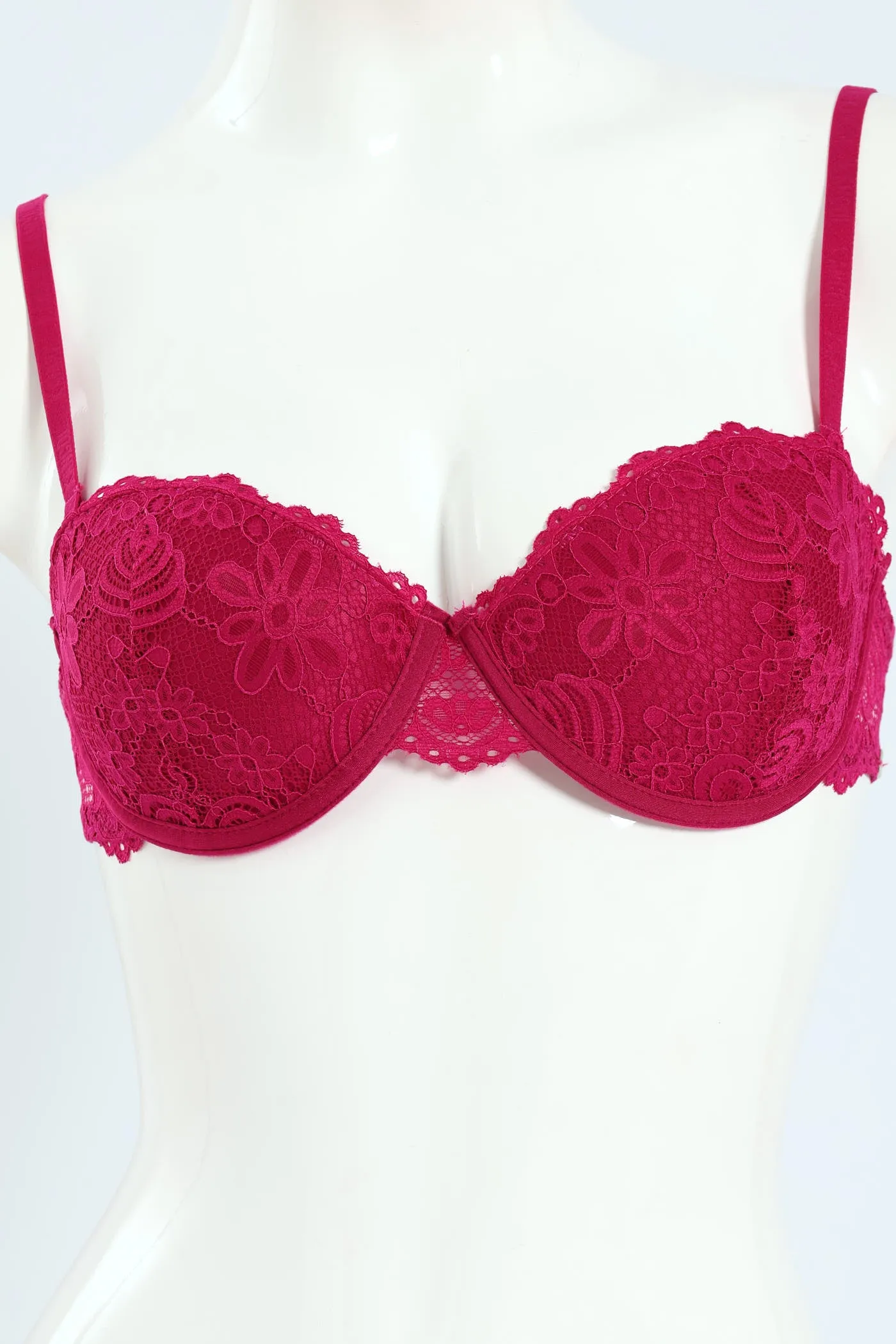 2 Pack Galloon Lace Multiway Bra - Raspberry/Storm sold by Edgars