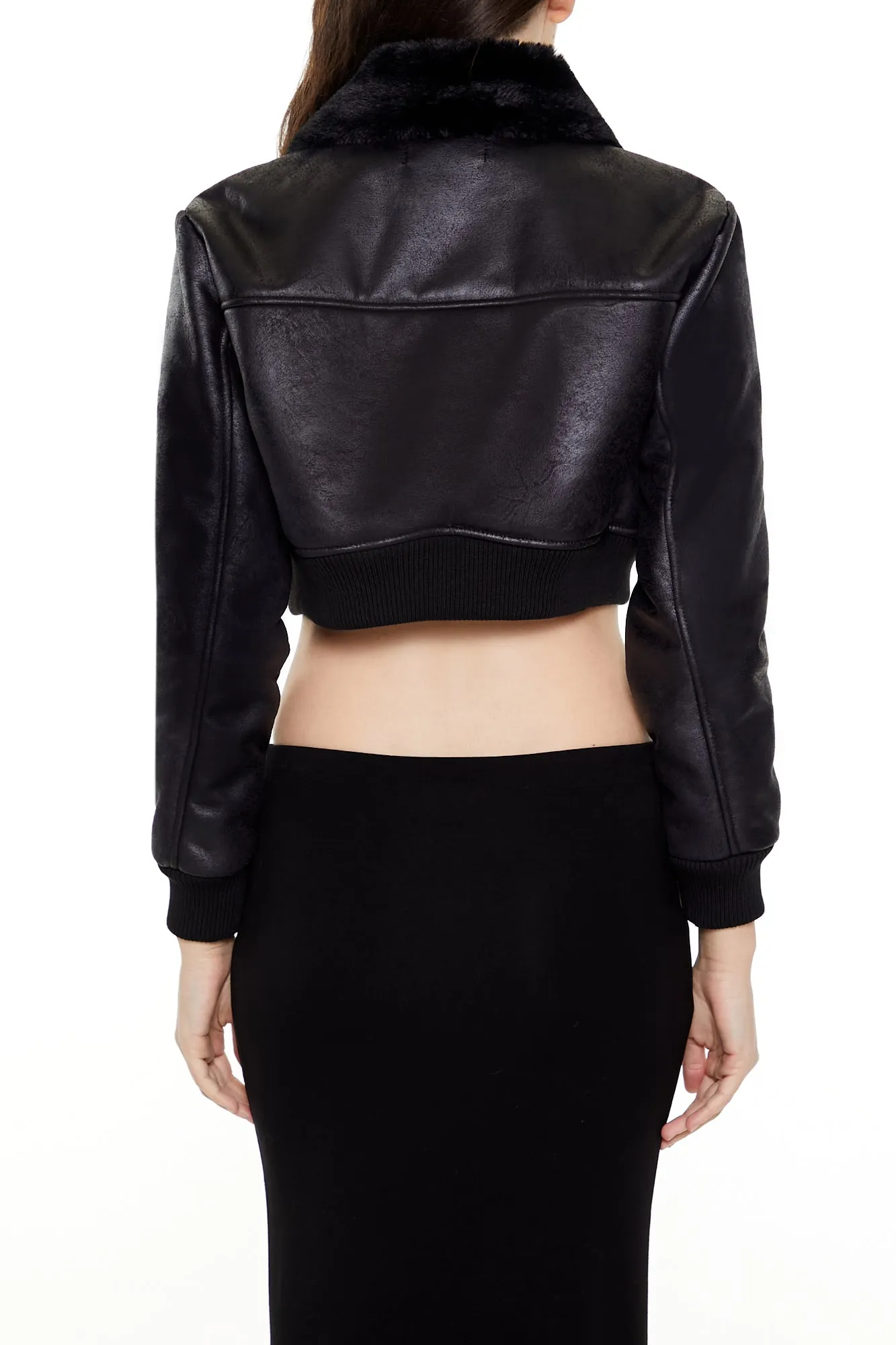 Cropped Bomber Jacket - Black sold by Edgars product image thumbnail 4