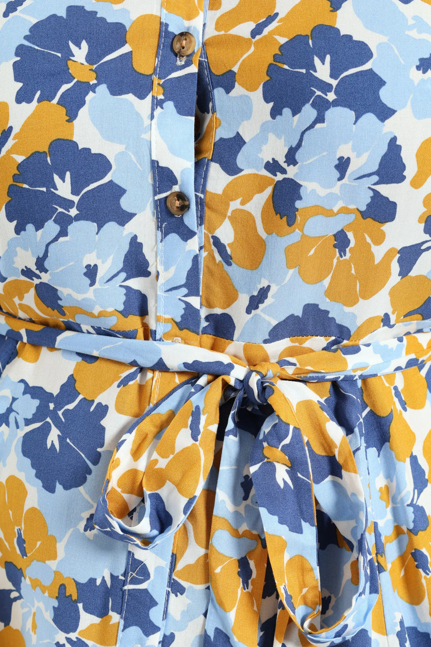 Long Sleeve Half Placket Sef Belted Godet Mini Dress sold by Edgars product image thumbnail 4