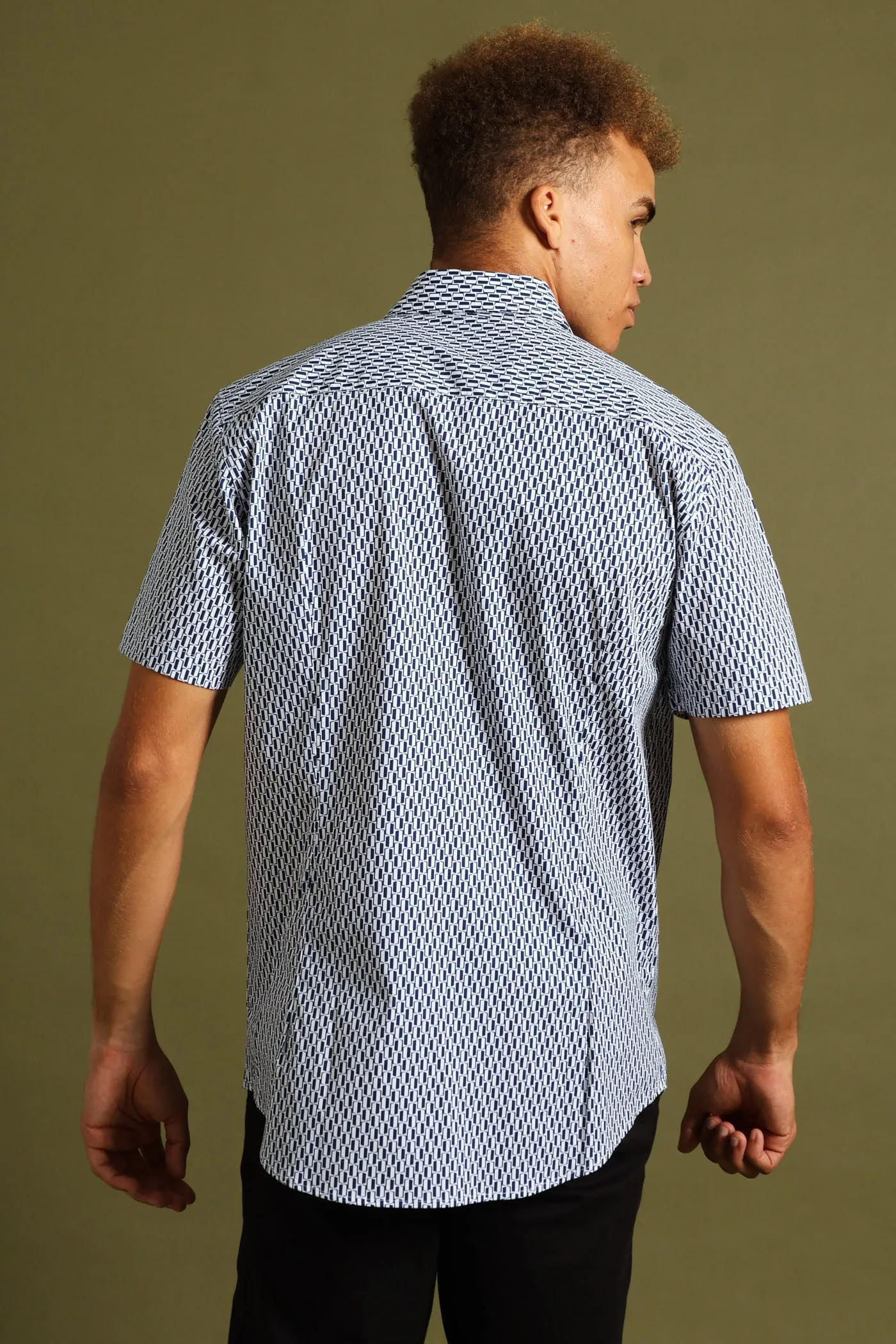 Geo Print Shirt - White/Blue sold by Edgars product image thumbnail 4