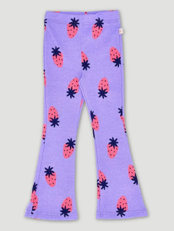 Pre-Girls Printed Flare Leg Pants - Lilac sold by Edgars