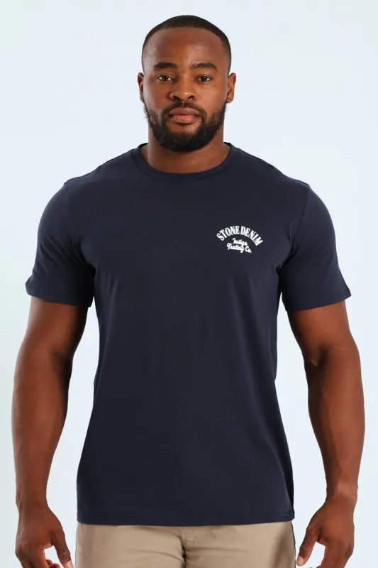 Indigo Trading Co. Front & Back Tee - Navy sold by Edgars