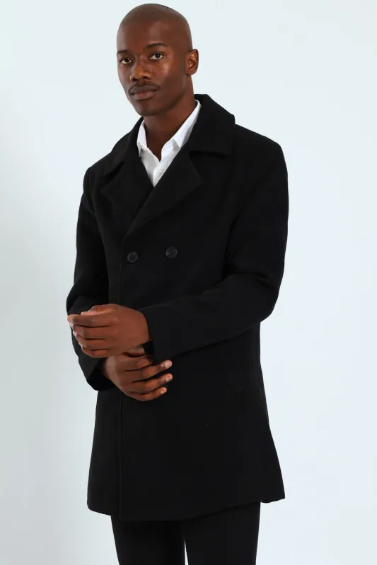 Melton Coat - Black sold by Edgars 