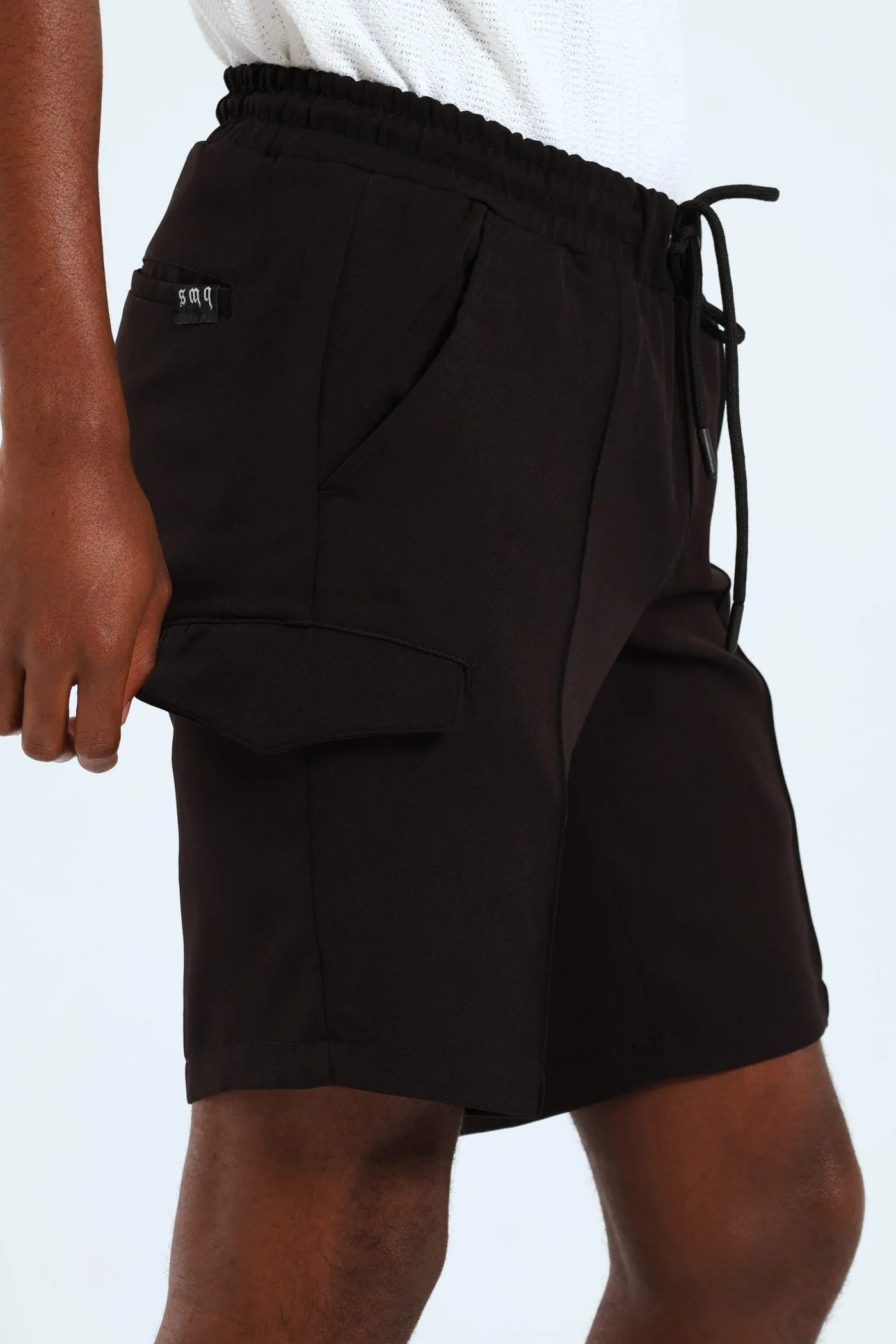 Cargo Pintuck Woven Scuba Shorts - Black sold by Edgars product image thumbnail 3