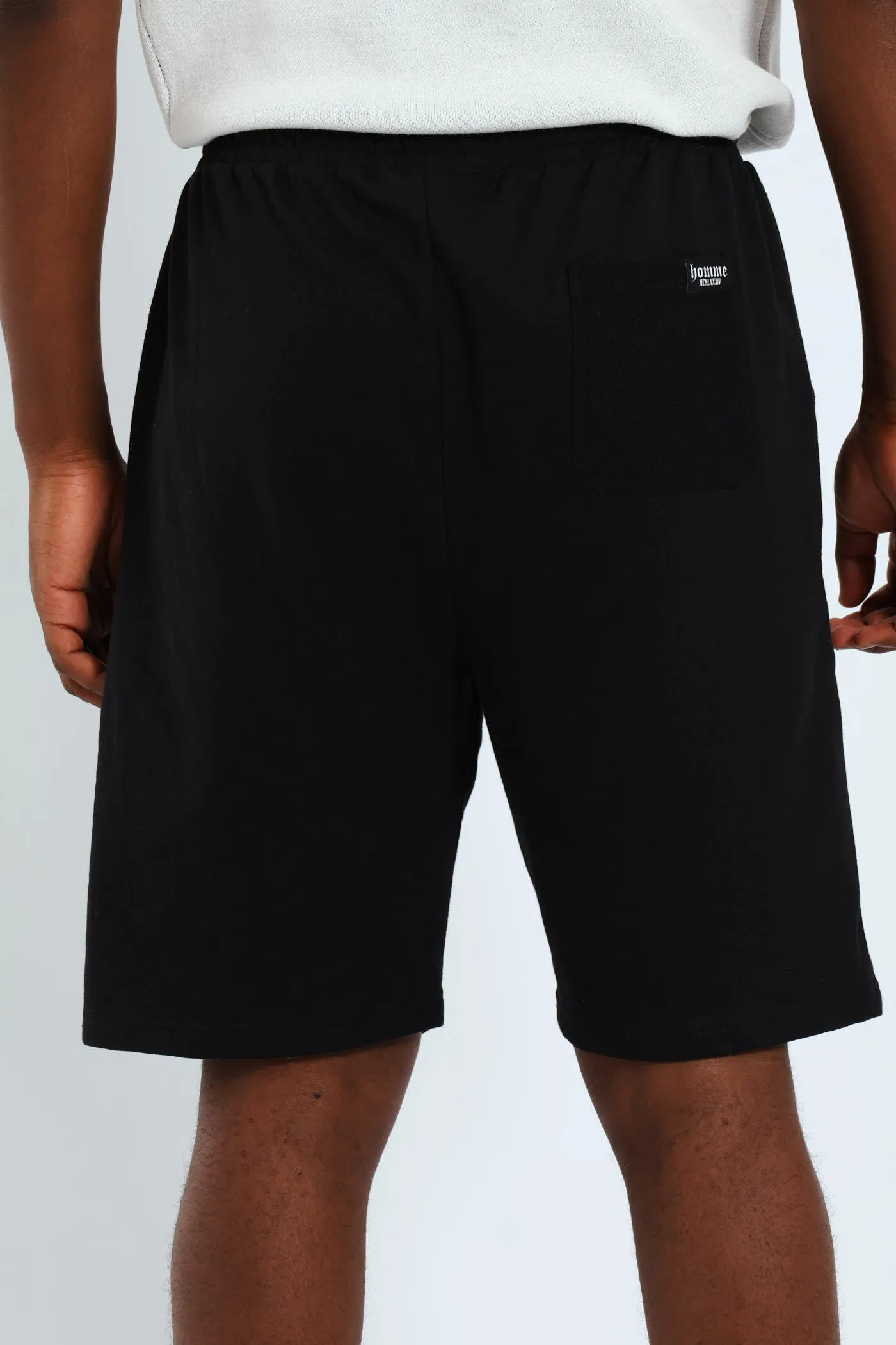 Basic Fleece Front Pocket Terry Shorts - Black sold by Edgars product image thumbnail 3