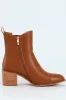 Block Heel Side Gusset Chelsea Boot - Brown sold by Edgars 