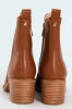 Block Heel Side Gusset Chelsea Boot - Brown sold by Edgars 
