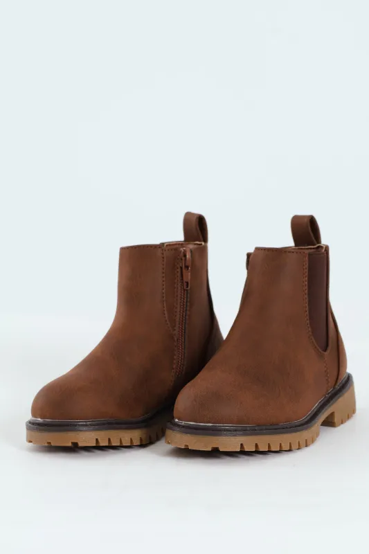 Pre-Boys Chelsea Boot - Brown sold by Edgars 