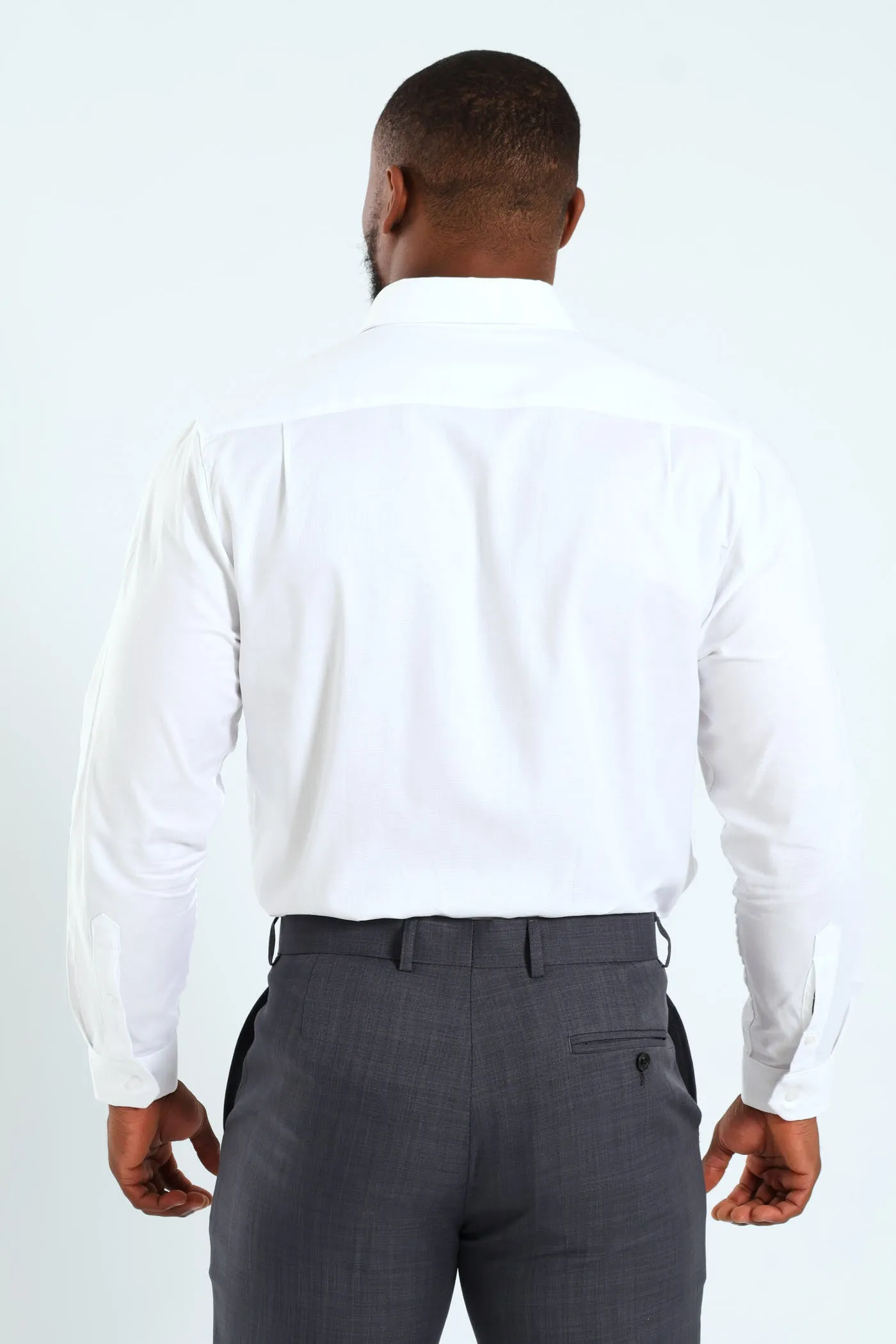 Slim Textured Long Sleeve Shirt - White sold by Edgars product image thumbnail 3
