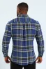 Long Sleeve Check Shirt - Blue/Fatigue sold by Edgars 