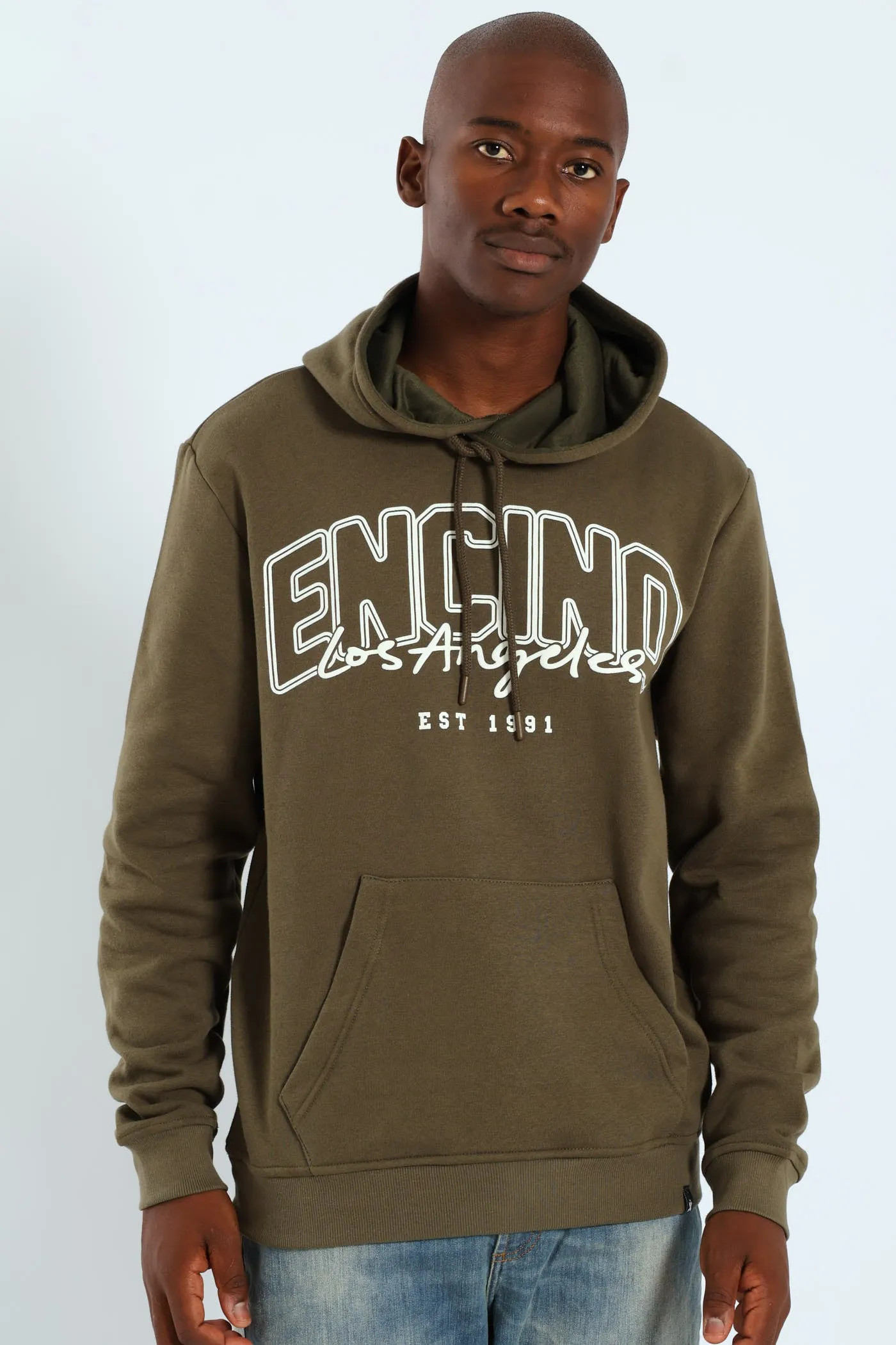 Sunset Palm Front & Back Hoody - Light Fatigue sold by Edgars