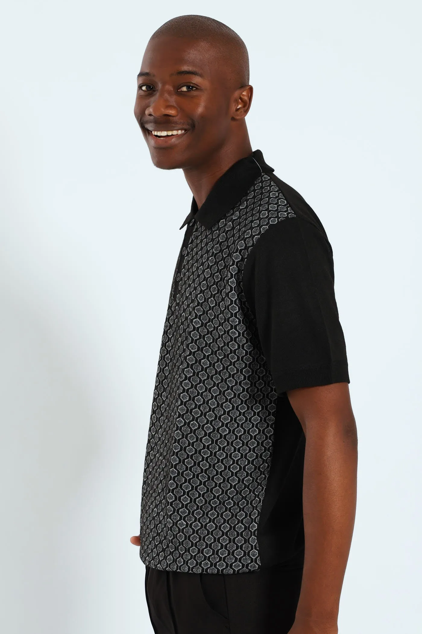 Jacquard Knitwear Golfer - Black/White sold by Edgars product image thumbnail 3