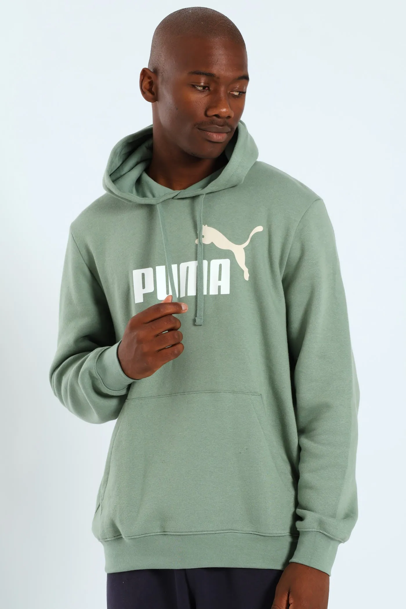 Essential 2 Colour Logo Hoodie - Sage sold by Edgars