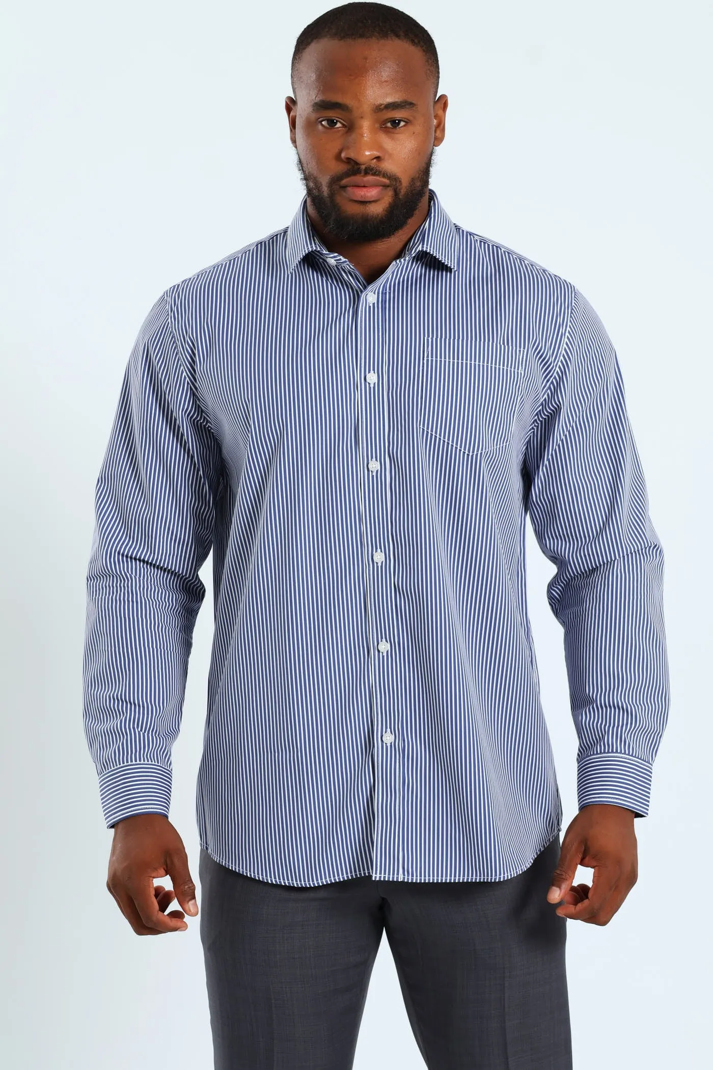 Stripe Shirt - White/Blue sold by Edgars product image thumbnail 2