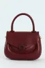 Florence Flap Bag With Top Handle - Burgundy sold by Edgars