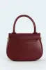 Florence Flap Bag With Top Handle - Burgundy sold by Edgars