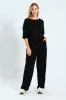 3/4 Sleeve Dolman Waffle Top - Black sold by Edgars 