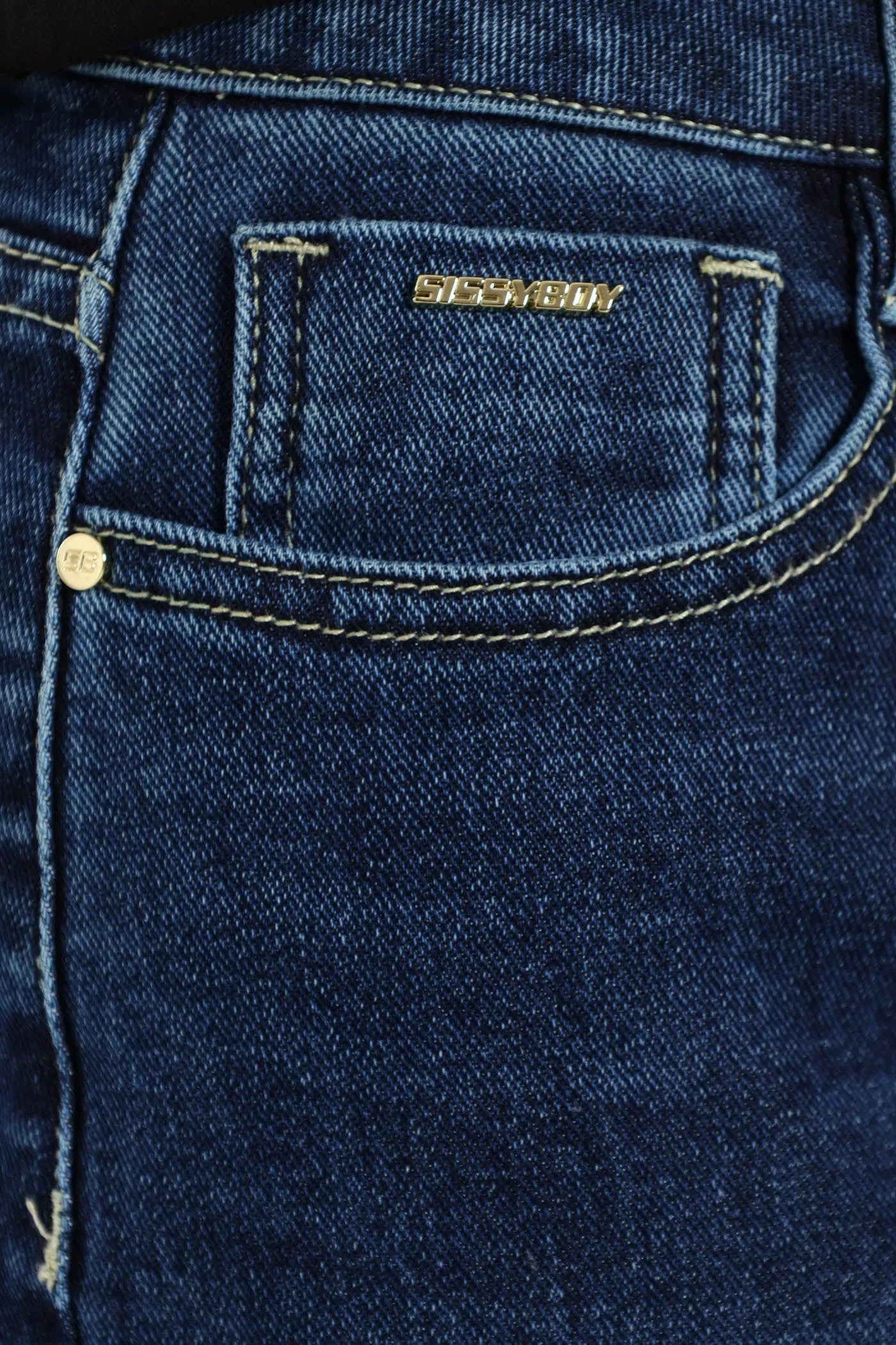 High Waist Wide Leg Denim With Wings On Pocket - Raw Wash sold by Edgars product image thumbnail 4