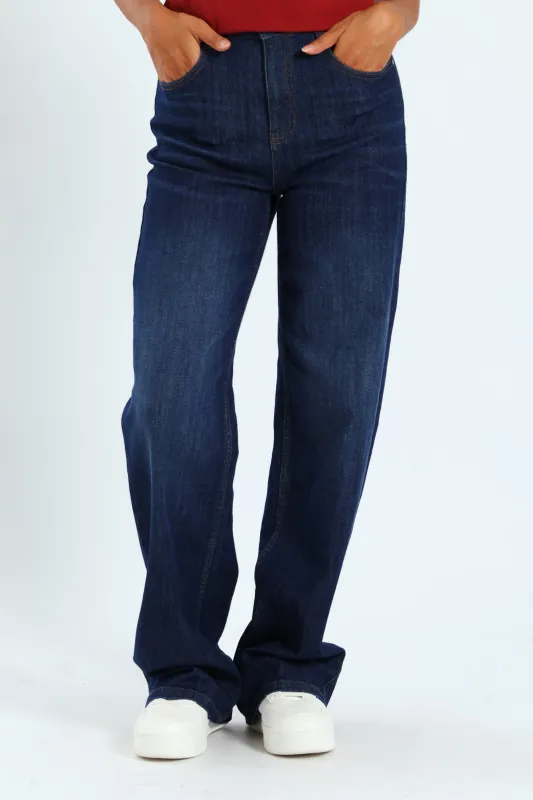 Wide Leg Denim - Dark Wash sold by Edgars