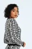 Patterned Knit Cardigan - White/Black sold by Edgars