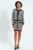Patterned Knit Cardigan - White/Black sold by Edgars
