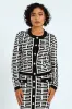 Patterned Knit Cardigan - White/Black sold by Edgars