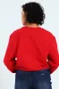 Lurex Embroidered Blouson Sweat Top - Red sold by Edgars 