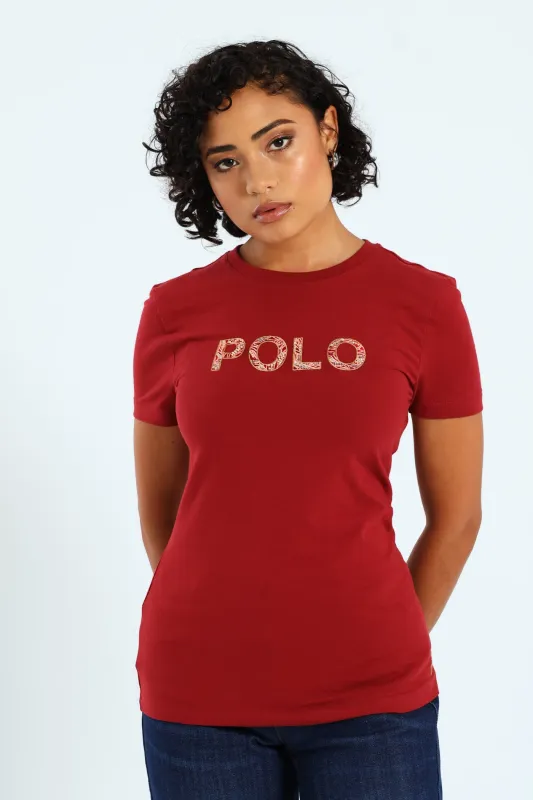 Anele Embellished Tee - Red sold by Edgars