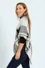 Check Plaid Poncho - Black sold by Edgars