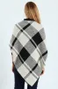 Check Plaid Poncho - Black sold by Edgars