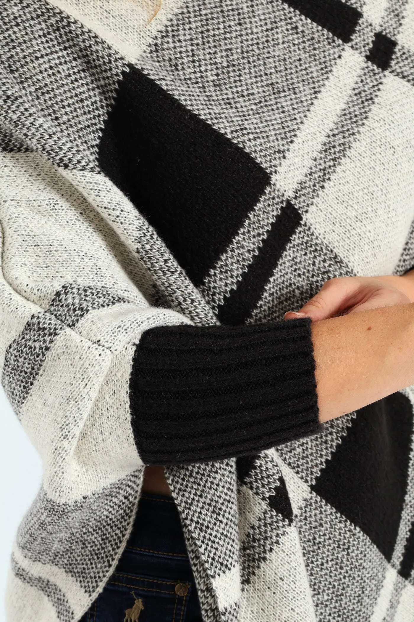 Check Plaid Poncho - Black sold by Edgars product image thumbnail 2