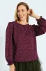 Long Sleeve Puff Sleeve Blouse - Plum sold by Edgars 