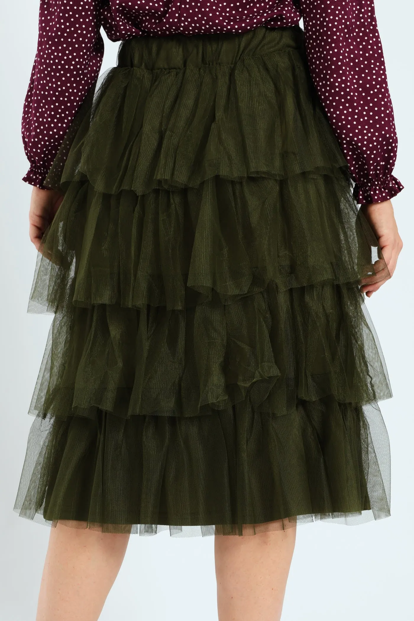 Rara Tiered Midi Skirt - Fatigue sold by Edgars product image thumbnail 4