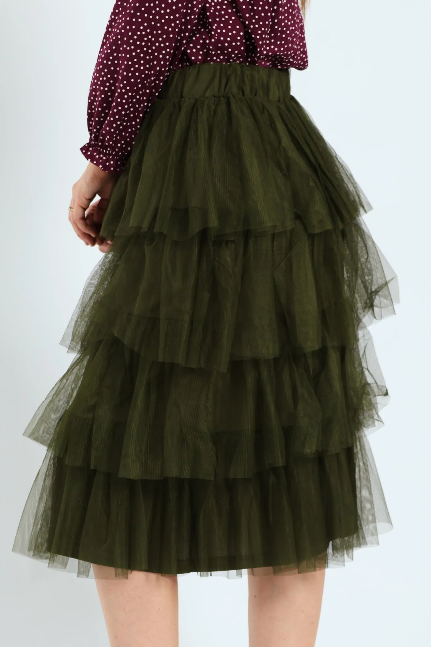 Rara Tiered Midi Skirt - Fatigue sold by Edgars product image thumbnail 3
