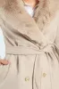 Diana Fur Collar Coat - Oatmeal sold by Edgars 